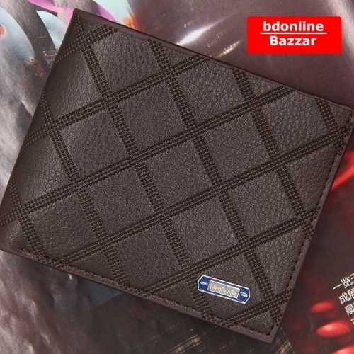 Embossed lattice Hasp Leather Wallet